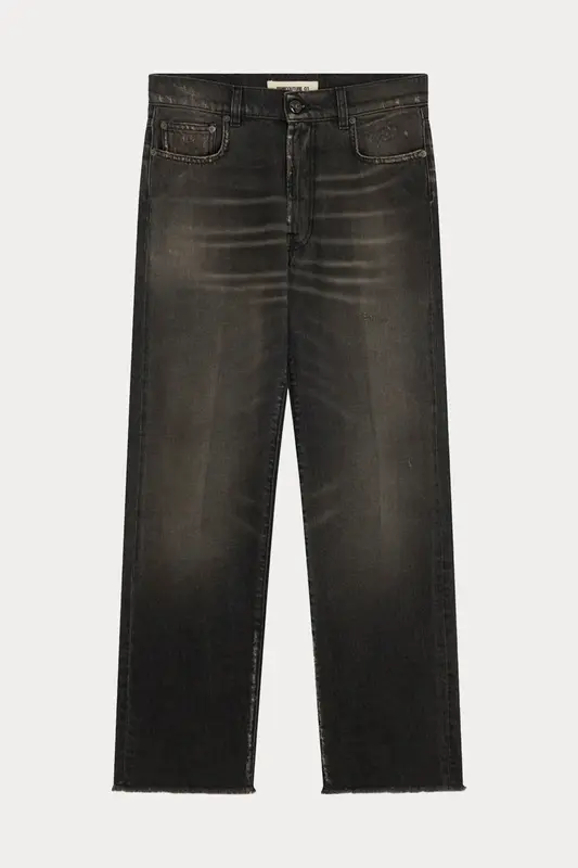 Semicouture Straight Fit Yüksek Bel Yıkamalı Jeans