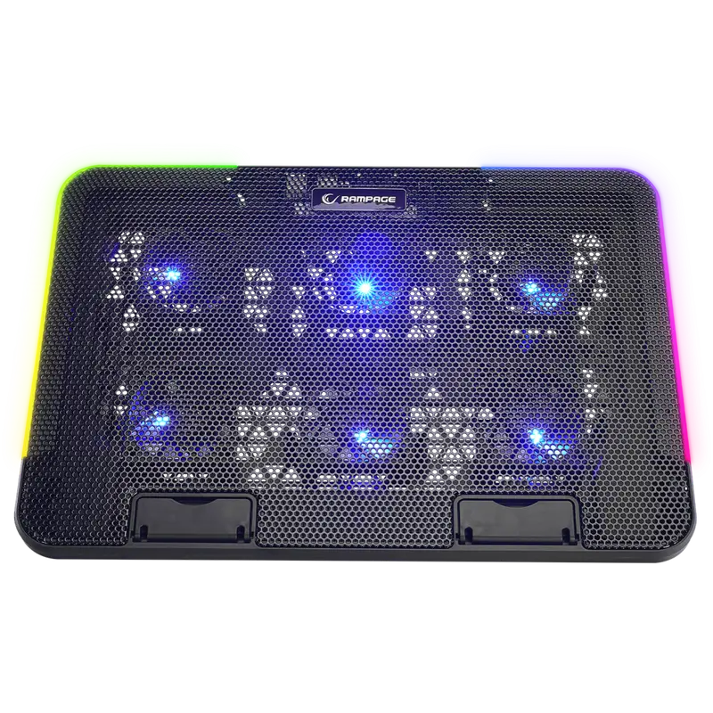 Sixpower R9 6 Fan RGB Telefon Tutuculu 15.6 inç Notebook Soğutucu Stand