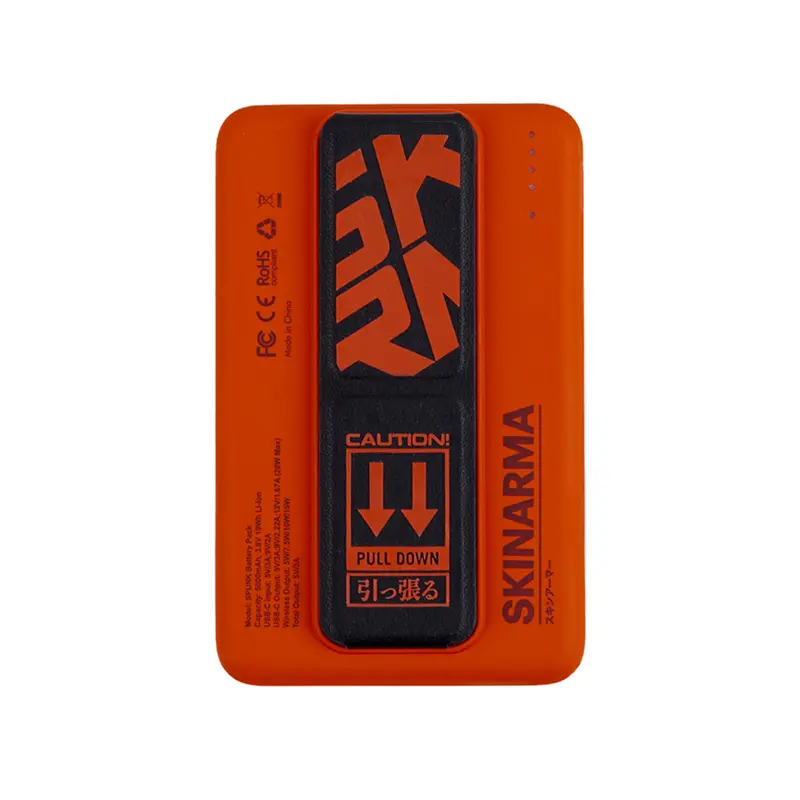 SkinArma Spunk Taşınabilir Kablosuz Mag-Şarj ve PD Hızlı Şarj Özellikli Powerbank Kablosuz 15W PD 20W 5000mAh