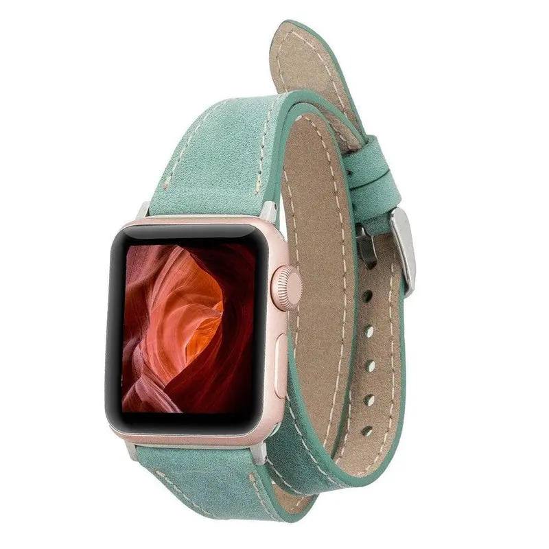 Slim Double Tour Apple Watch Leather Band