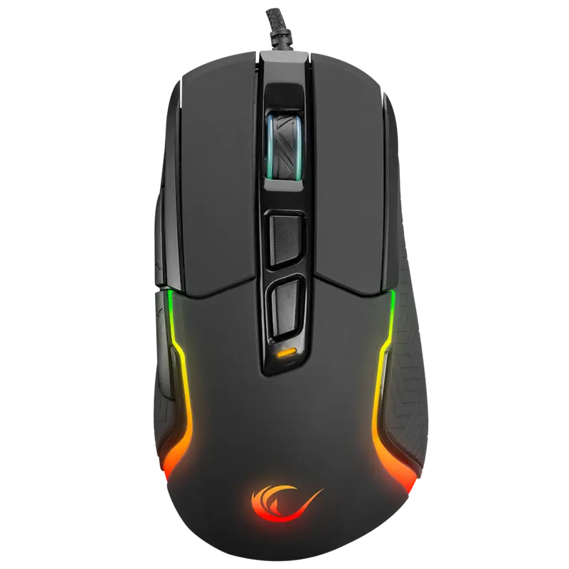 Smx-R68 Falcon-X Usb 800-6400 Dpi RGB Oyuncu Mouse-Siyah