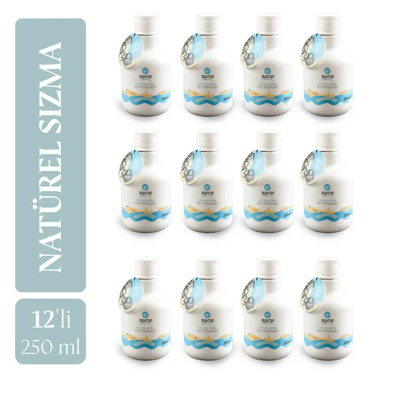 Soğuk Sıkım Natürel Sızma Zeytinyağı (250ml) 12’li Paket