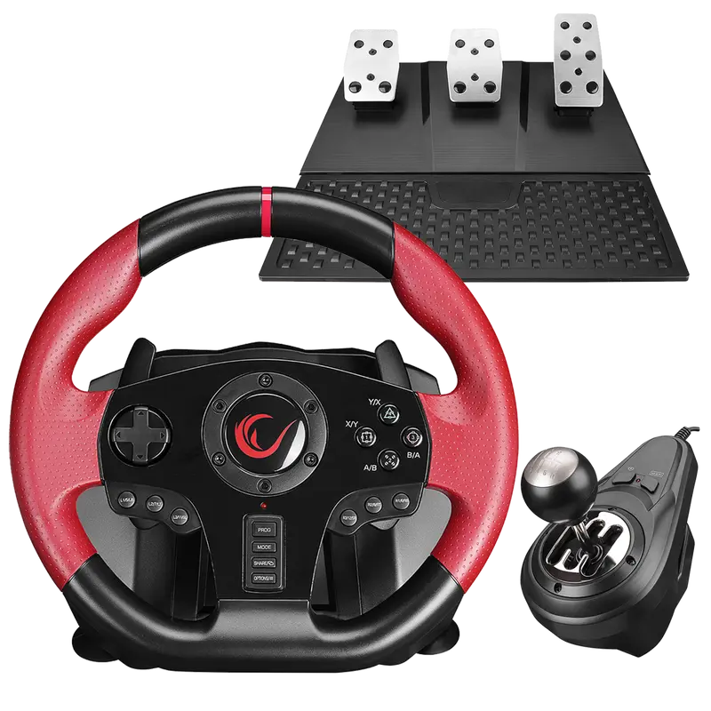 SPEED W20 - PS3/PS4/PC/XBOXONE/XBOX360 /SWITCH 3 Pedallı -El Vitesli Gaming Oyuncu Direksiyonu