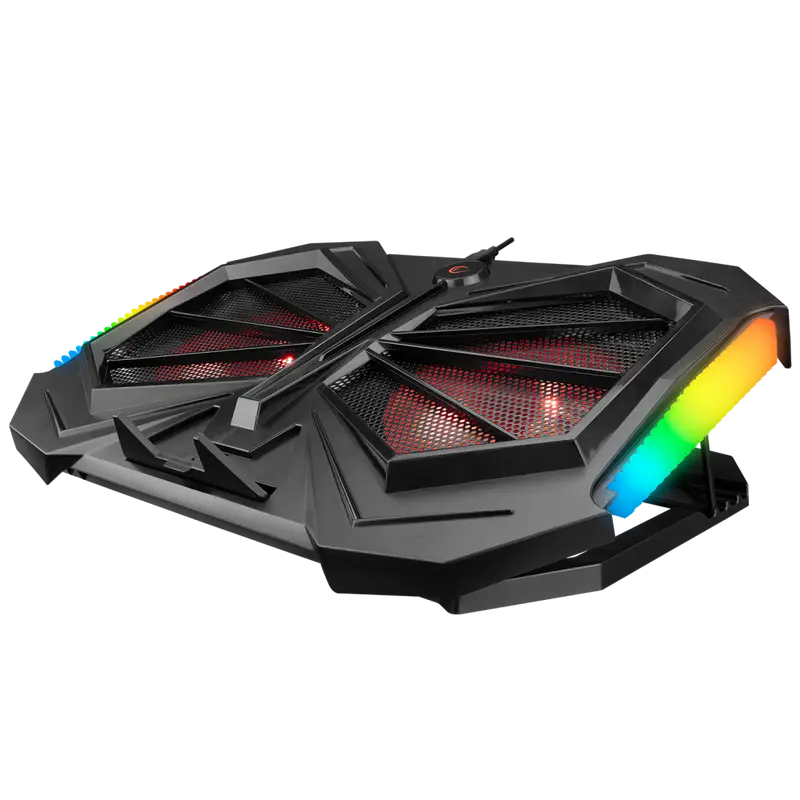 SPIDER - RGB 2 Fan 15-17 inç Notebook Soğutucu Stand-Siyah