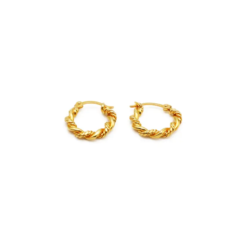 Spiral Hoop Earrings — Sterling Silver, Gold Plated
