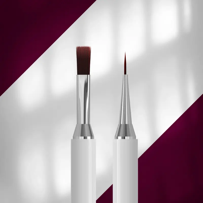 STALEKS EXCLUSIVE 08/03 Çift Taraflı Jel Fırçası 10 mm / Liner 10 mm