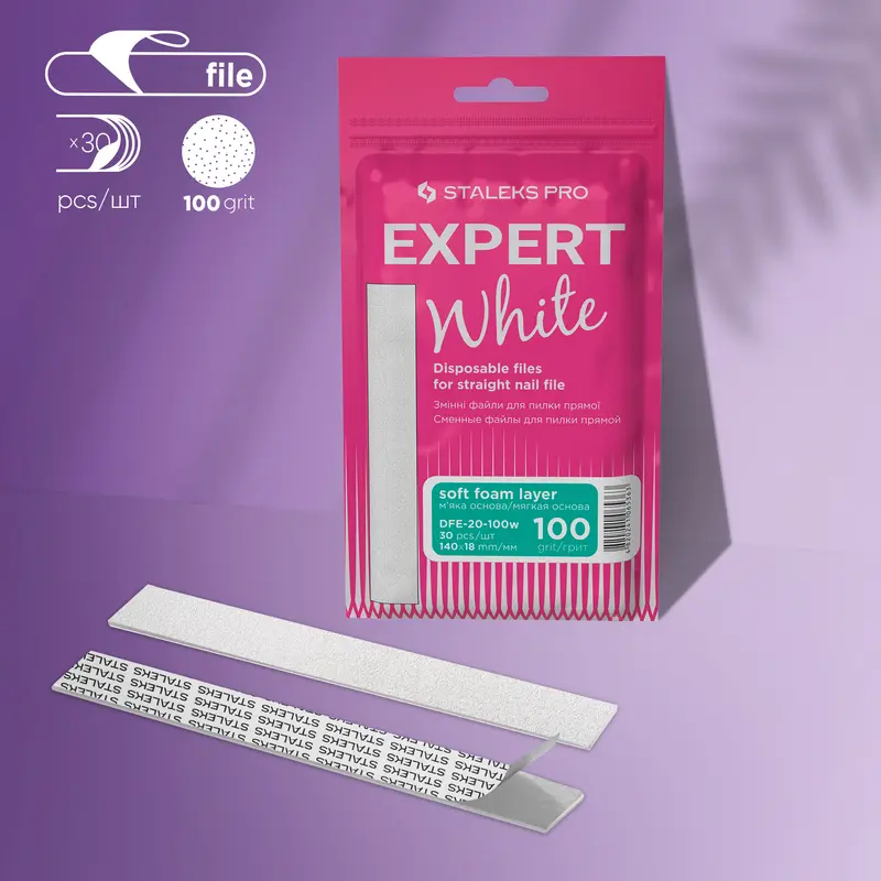 STALEKS EXPERT 20 Düz törpü için yumuşak tabanlı yapışkan zımpara, 100 grit (30 adet)