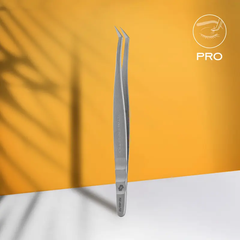 STALEKS EXPERT 40 TYPE 13 Profesyonel kirpik uzatma cımbızı, L şekilli, 40°