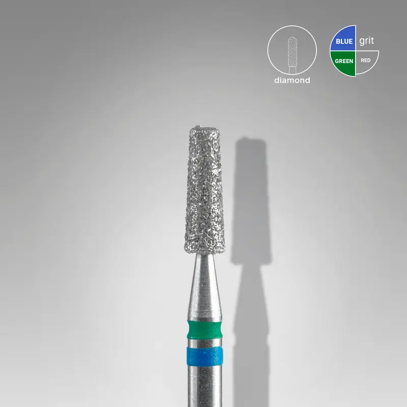 STALEKS EXPERT Elmas freze DUO koni mavi-yeşil, çap 2,5 mm, çalışma kısmı 8 mm