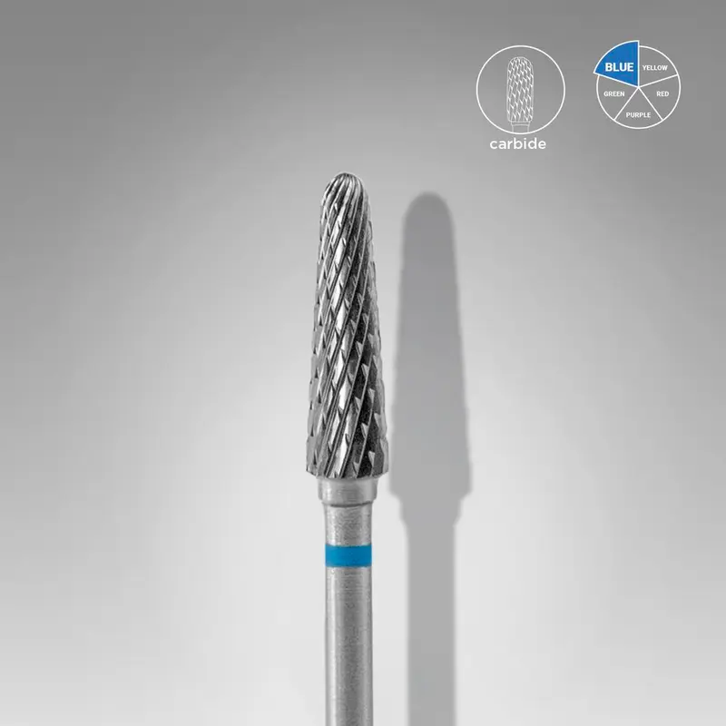 STALEKS EXPERT Sert alaşım kesik koni freze, mavi, çap 4 mm, çalışma kısmı 13 mm