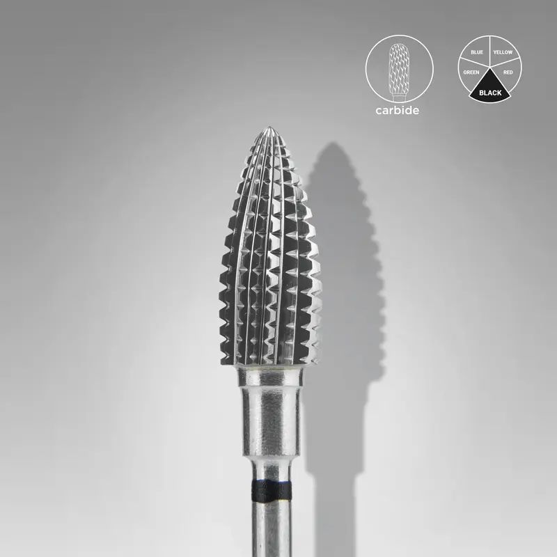 STALEKS EXPERT Sert alaşım kozalak frez, siyah hard, çap 6 mm, çalışma kısmı 14 mm