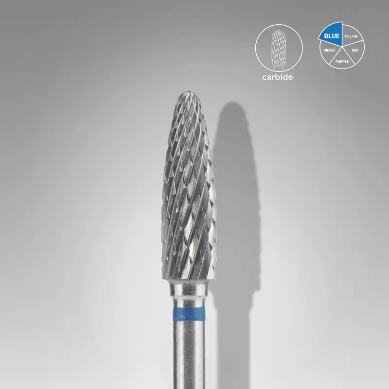 STALEKS EXPERT Sert alaşım mısır freze, mavi, çap 4 mm, çalışma kısmı 14 mm