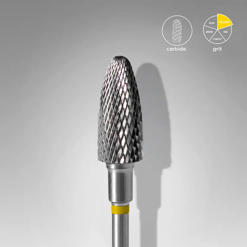 STALEKS EXPERT Sert alaşım mısır freze, sarı, çap 6 mm, çalışma kısmı 14 mm