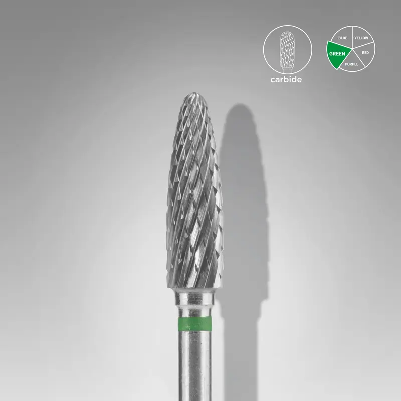 STALEKS EXPERT Sert alaşım mısır frezesi, yeşil, çap 4 mm, çalışma kısmı 14 mm