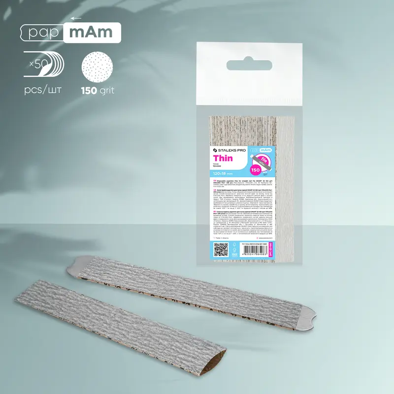 STALEKS SMART 22 papmAm Düz törpü için yedek zımparalar, 150 grit (50 adet)
