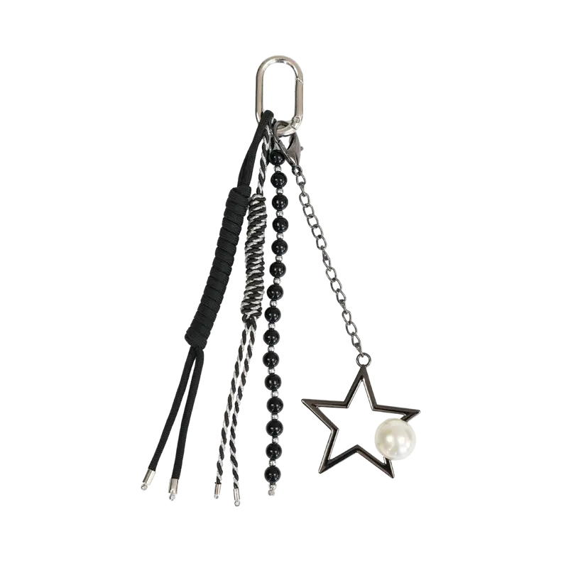 Star Noir El Yapımı Örgü Dokulu Çanta Süsü – RopeCharm (Bag Charm) | Happyangels