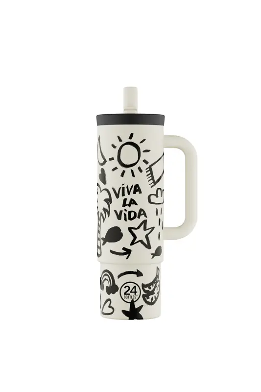 Straw Cup Viva la Vida Pipetli Paslanmaz Çelik Termos 800 ml