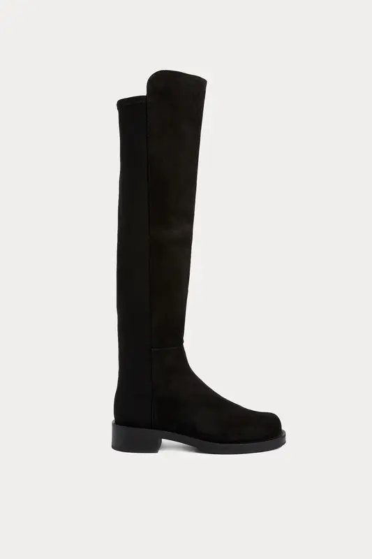 Stuart Weitzman Neopren Detaylı Süet Çizme