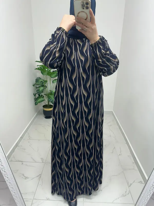 Sümbül Desen Elbise