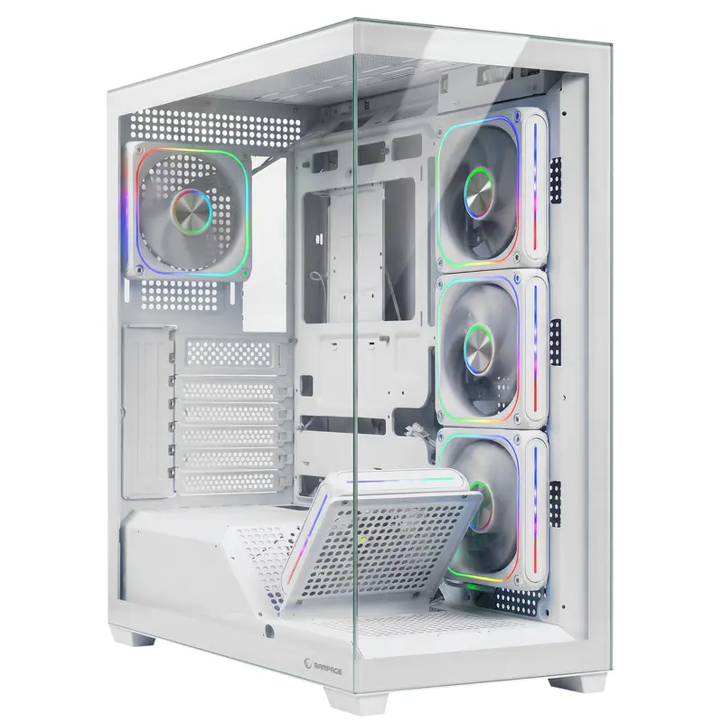 SYLON 850W 80 Plus Bronze Beyaz 5*12cm ARGB Fan ATX MID-T Gaming Oyuncu Kasası