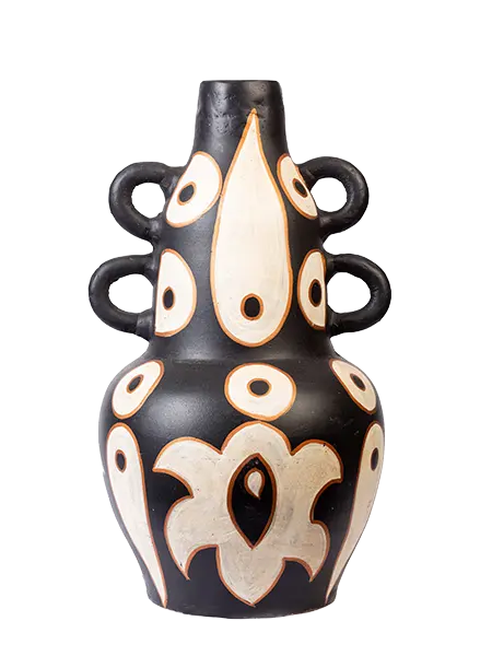 TALL AFRICAN THEME VASE