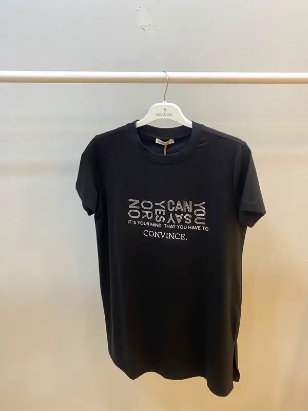 TAŞ BASKILI TSHIRT Siyah