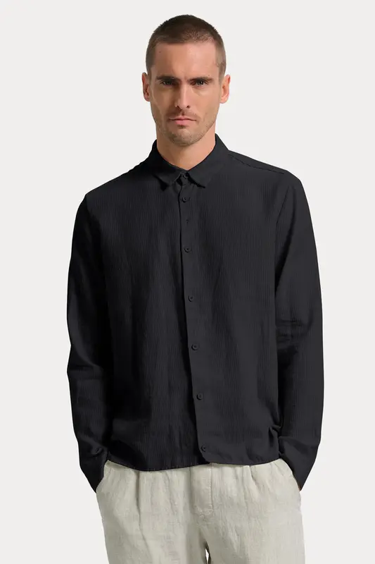 Transit Loose Fit Keten Gömlek