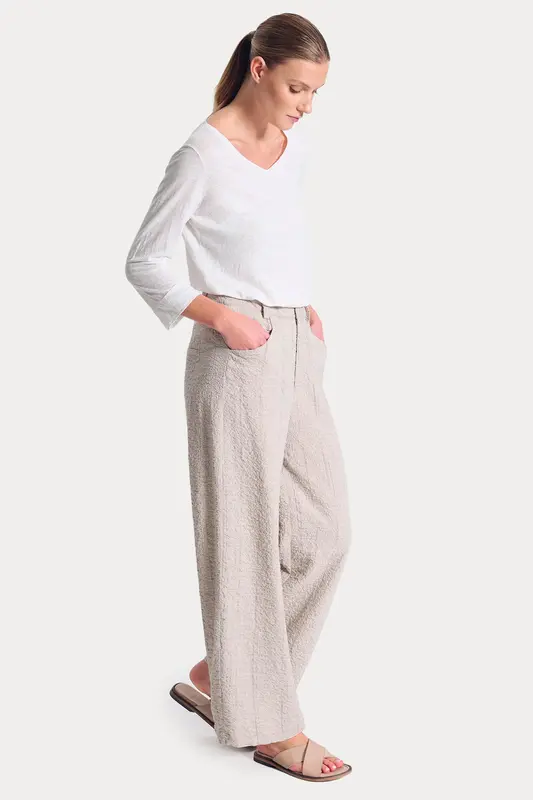 Transit Relaxed Fit Dokulu Kumaş Pantolon