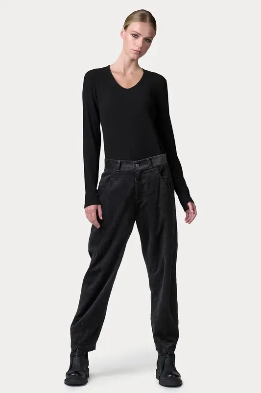 Transit Relaxed Fit Yandan Cepli Fitilli Kadife Pantolon
