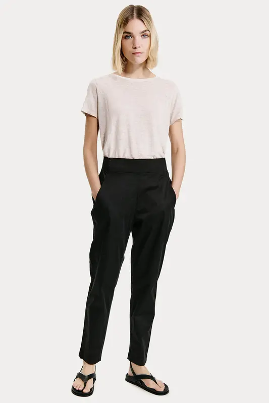 Transit Slim Fit Beli Lastikli Streç Pantolon