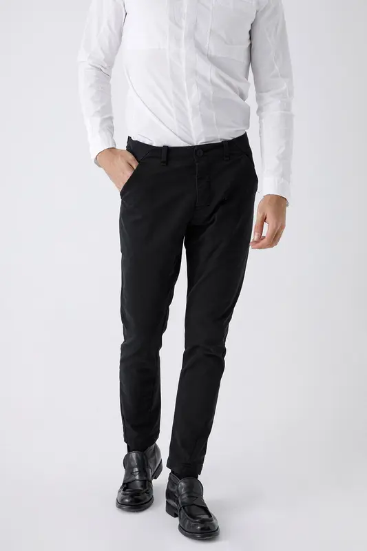 Transit Slim Fit Yandan Cepli Pantolon