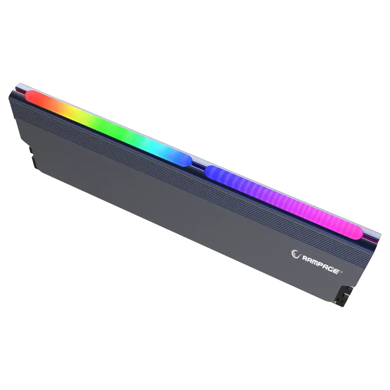 Trim X20 Udimm Uyumlu ARGB Aluminyum PC Ram Soğutucu-Siyah