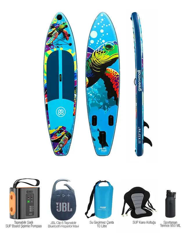 Ultimate Set – Turtle Şişme SUP Board / Paddle Board 320 cm