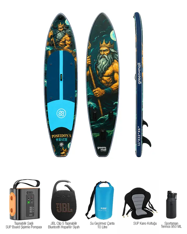 Ultimate Set – Wrath Of Poseidon Şişme SUP Board / Paddle Board 330 cm
