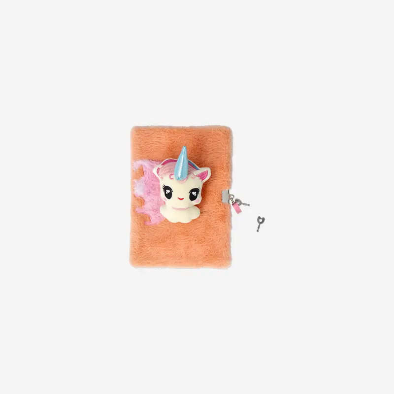 Unicorn Desenli Peluş Kapaklı A5 Defter
