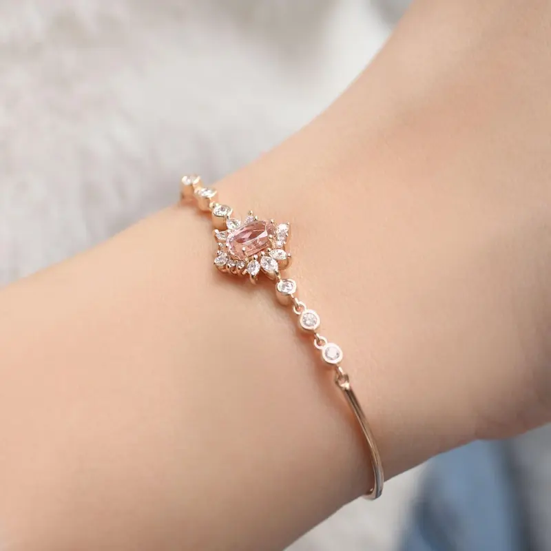 Vintage Özel Tasarım Artemis Morganite & Pırlanta Bileklik