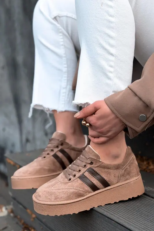 Vireo Camel Süet Kadın Spor Ayakkabı