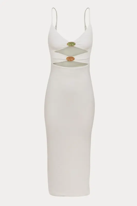 Vix Petra Slim Fit Streç Midi Elbise