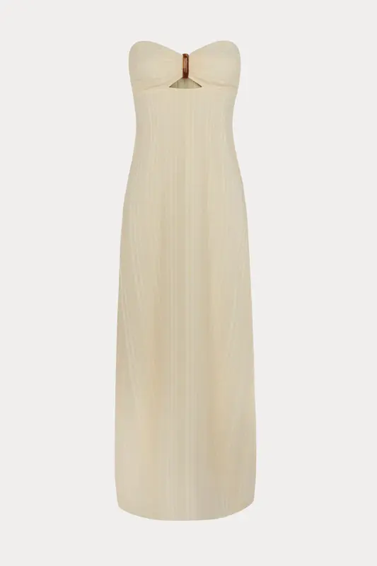 Vix Solid Loly Straplez Maxi Elbise