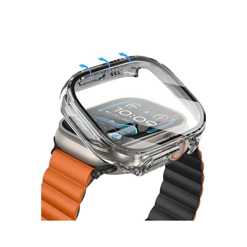Watch Ultra 49mm Air Armor Camlı Kasa Ekran Koruyucu - Şeffaf