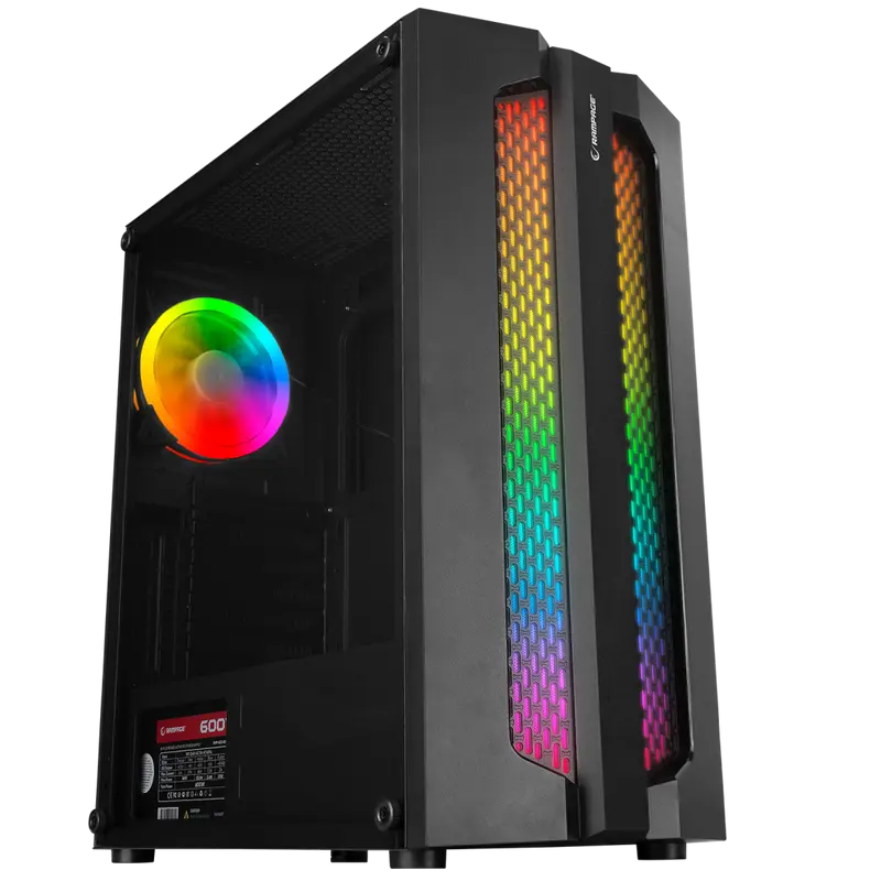 X-Base Temper Camlı 600W 80 Plus Bronze ARGB Fanlı Oyuncu Kasası