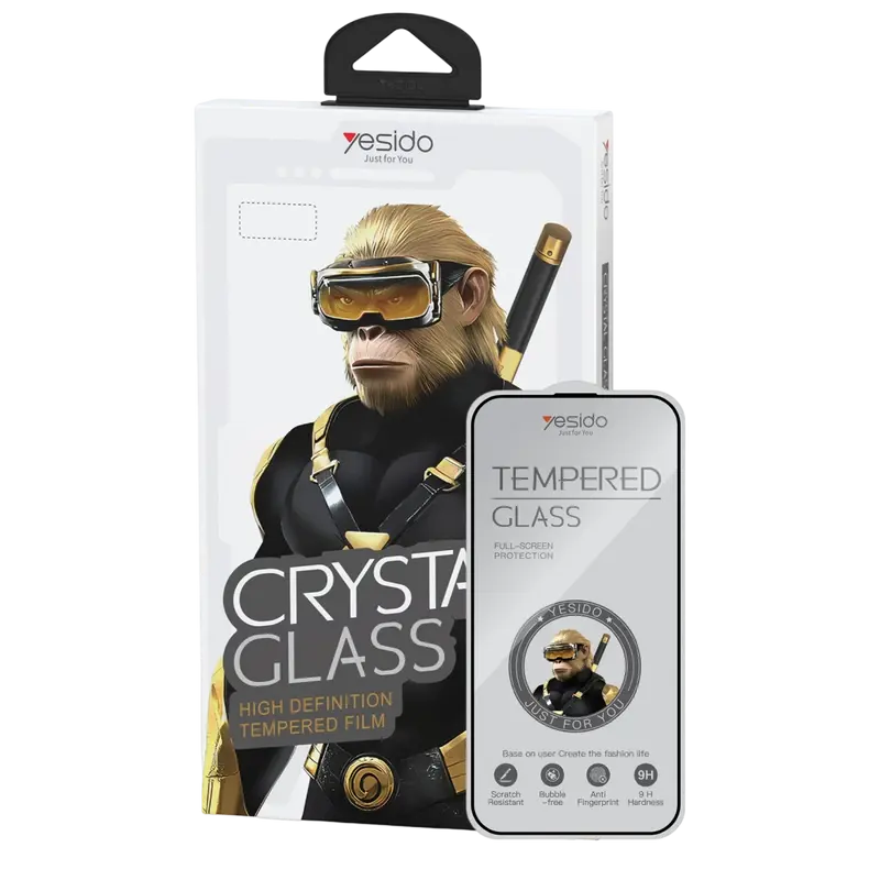 Yesido Apple iPhone 17 Air TG26 Ultra Clear HD Cam Ekran Koruyucu - Siyah