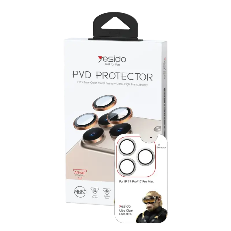 Yesido Apple iPhone 17 Pro Max WB60 Metal Kamera Lens - Gümüş