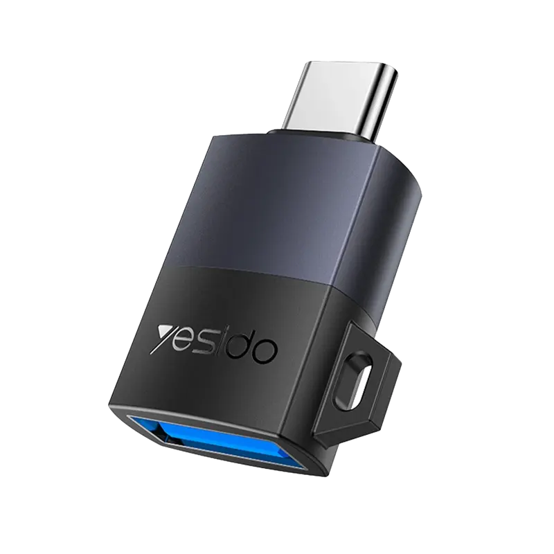 Yesido GS31 Type-C to USB 3.0 5 GB/S Data ve 18W Hızlı Şarj Destekli OTG Dönüştürücü - Siyah
