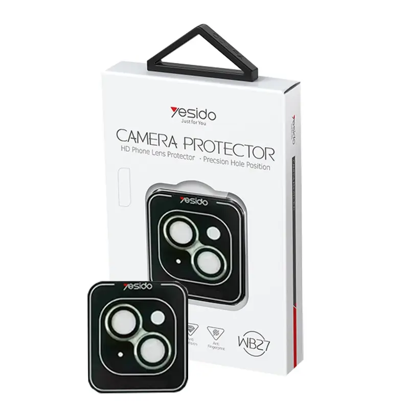Yesido iPhone 15 WB27 Metal Kamera Lens - Yeşil