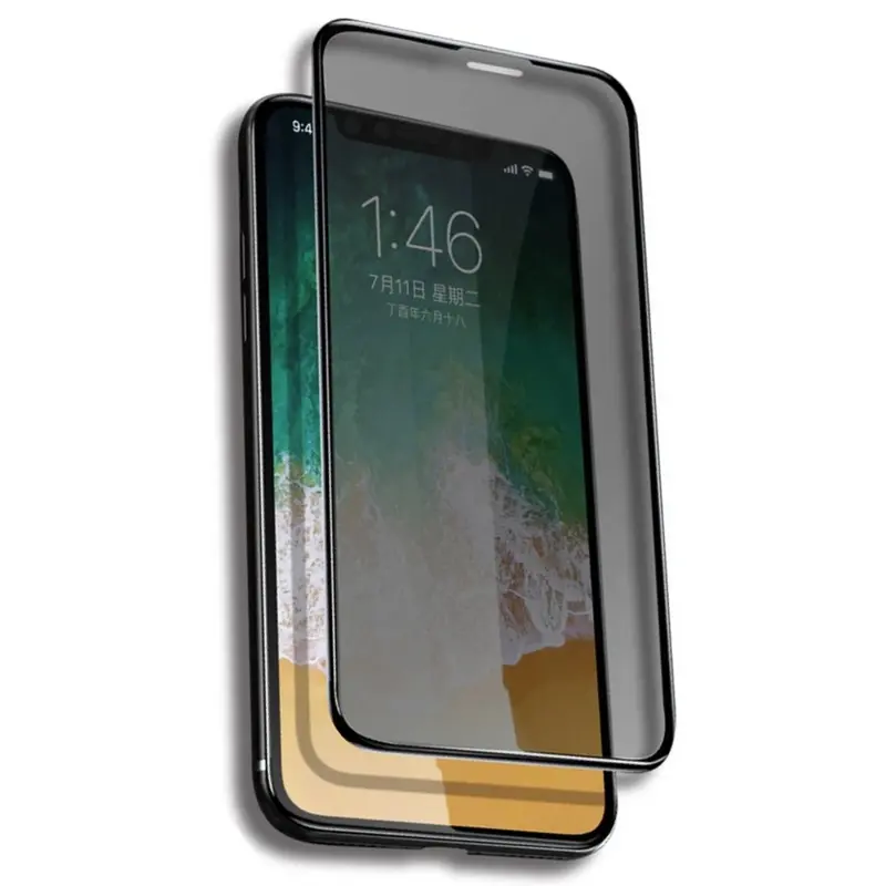 Yesido iPhone 16 TG13 5D Hayalet Cam Ekran Koruyucu - Siyah
