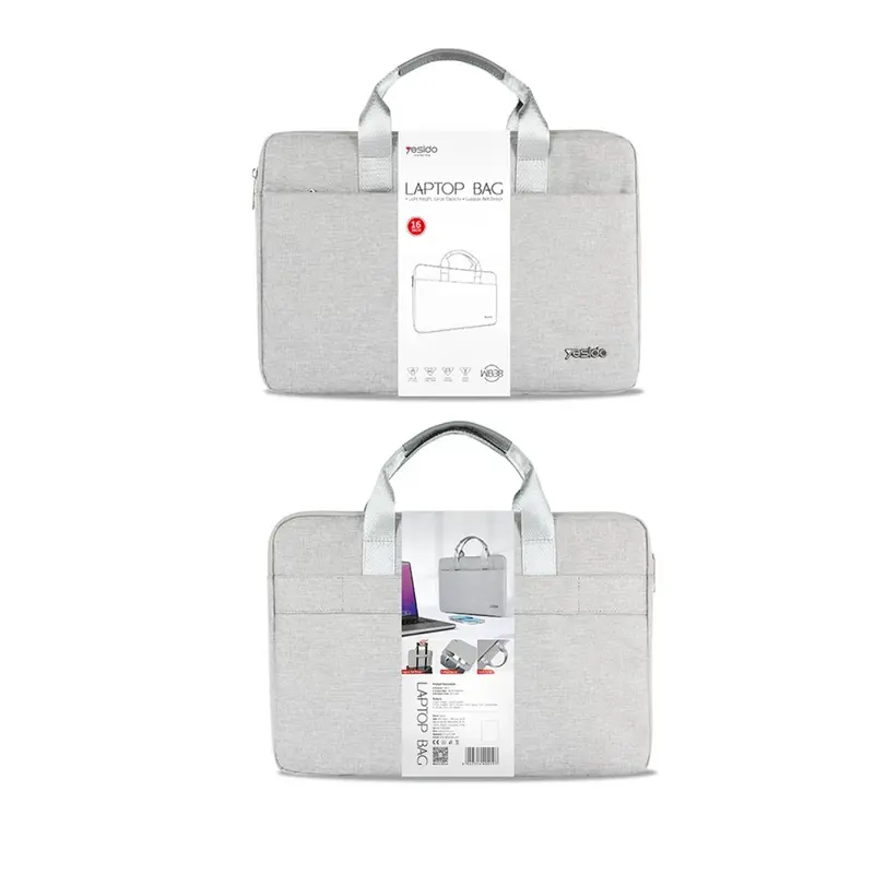 Yesido WB38 Cationic Kumaşlı 16 inç Laptop Çantası - Gri