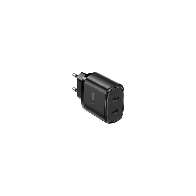 Yesido YC54 2 Adet 20W Type-C Çıkışlı ve 1M 27W Type-C to Lightning Kablolu PD Şarj Cihazı - Siyah