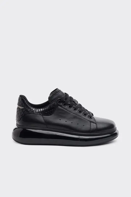 Yüksek Taban Hakiki Deri Erkek Sneaker