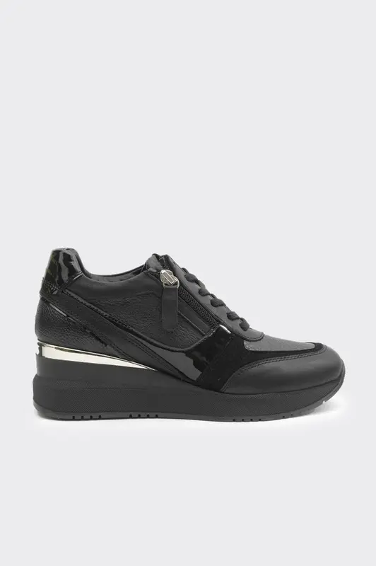 Yüksek Taban Hakiki Deri Kadın Sneaker